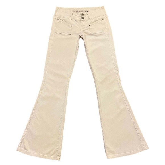 Vintage Y2K 2000's grunge skater rave Mudd low-rise flares Size 1 - Picture 1 of 8